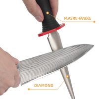 Aiguiseur de couteaux de style japonais, aiguiseur de couteaux en diamant avec manche, pour la cuisine