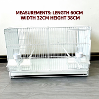 Grande cage à oiseaux moderne en métal, pliable, multicouche, simple et luxueuse, pour perroquets, canaris et autres animaux de compagnie, avec plateau en plastique.