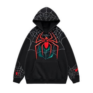 <span class=keywords><strong>Felpa</strong></span> personalizzata da uomo in forma regolare con stampa a ragnatela stampa digitale 100% poliestere per tasche stagione invernale - Product Image 2