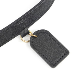 Arnés y Correa para Perro de Cuero Vegano Negro Pulido, Herrajes de Latón, Agarre Cómodo, Ajuste Ajustable para Perros Pequeños y Medianos, Ideal para Uso Diario - Product Image 6