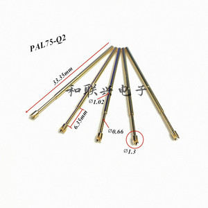 Sonda de prueba Pal75 Q2 con pin de resorte chapado en oro de 1.02 mm para pruebas electrónicas - Product Image 1