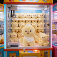 Ours jaune dodu, design personnalisé, peluche super douce, rembourrage en coton PP, jouet anti-stress, poupée en peluche, cadeau d'anniversaire pour enfants