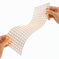 Film LED Transparent 1200x240mm Adhésif Flexible Ultra-Lumineux 5000cd Découpable sur Mesure pour Vitrine Numérique