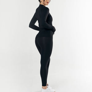 <span class=keywords><strong>Veste</strong></span> de gymnastique à fermeture éclair Poches coupe ajustée Vêtements de yoga personnalisés Vestes personnalisées de qualité supérieure - Product Image 5