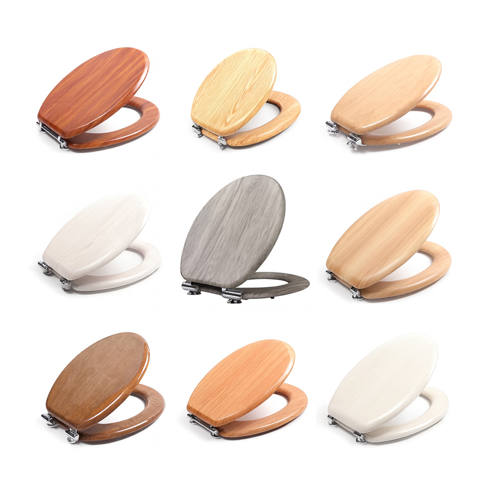 Good Quality Wc Seat Cover Customizable Residential Round Wooden Toilet Seat With Cover Closed Front Design Batch Production · image 4
