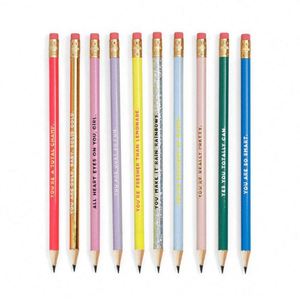 Gomme hexagonale personnalisable de 7,5 pouces, crayon standard bon marché avec design imprimé - Product Image 2