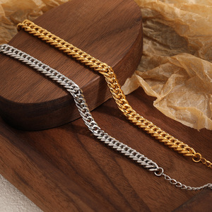 Pulsera de Cadena Gruesa de Acero Inoxidable Estilo Hip Hop Rising Moon Classic, Joyería para Mujer, Regalos - Product Image 5