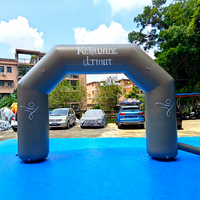 Arche gonflable pour événements en plein air, ligne de départ/arrivée de course, publicité de fête, entrée, arche de ballons, imperméable et durable, multicolore