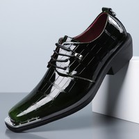 Chaussures habillées décontractées pour hommes, style britannique, avec empeigne en PU et semelle extérieure en caoutchouc, durables et confortables