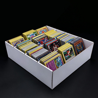 Boîte de rangement pour cartes à collectionner, boîte pliable en carton ondulé blanc, organisateur de cartes, emballage pour cartes de jeu TCG, fabricant en gros