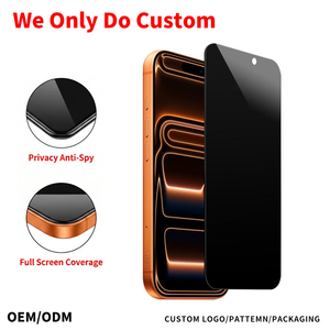 Protection d'écran personnalisée anti-espion 9H 28 degrés en verre trempé conçue pour iPhone 17, iPhone 17 Pro, 17 Pro Max - Product Image 1