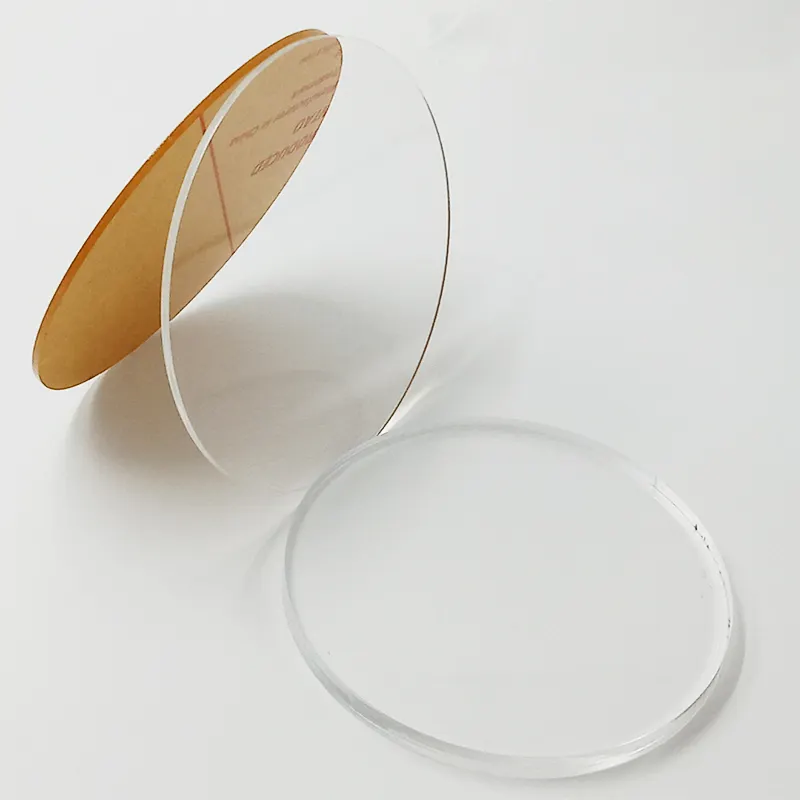 Groothandel Hoge Kwaliteit Laser Gesneden Acryl 4 "10 Cm Blank Clear Cirkel Disc Acryl Basis