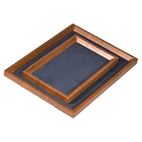 Plateau à bijoux en bois JINSKY, plateaux de présentation de bijoux, plateau vide pour bijouterie, couleur gris beige