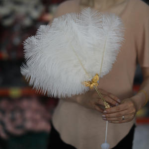 Éventail en plumes d'<span class=keywords><strong>autruche</strong></span> de petite taille en vente en gros Catwalk Photo Live Cheongsam Photo Shoot Stage Performance Props Fan - Product Image 6
