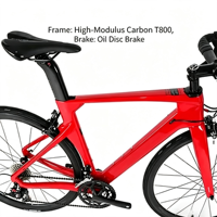 Vélo de course sur route en carbone léger R10, 16 vitesses, roues en alliage d'aluminium, freins à disque hydrauliques, selle ergonomique – Offre spéciale