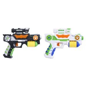 Pistola de projeção camuflada, arma elétrica de brinquedo estilo pistola com luz de som e vibração