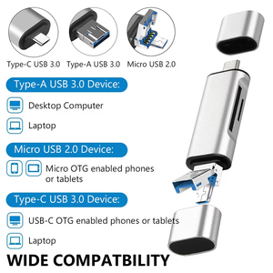 Lector de tarjetas USB 3,0 <span class=keywords><strong>Micro</strong></span> USB tipo C, adaptador OTG de transmisión de alta velocidad, lector de tarjetas <span class=keywords><strong>Micro</strong></span> <span class=keywords><strong>HC</strong></span> <span class=keywords><strong>SD</strong></span> TF para tabletas, portátiles y teléfonos - Product Image 4