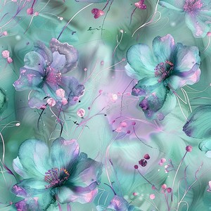 Polyester Koshibo Chiffon New Garment Purple 3D Flower Pattern Design Styles Digital Print Crepe Fabric for Wedding Lady Dress - Product Image 2