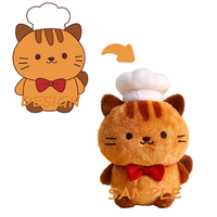 Peluche en coton unisexe personnalisée OEM/ODM avec rembourrage en coton PP, certifiée EN71/GRS/CPC, 11-30 cm, pour les 14 ans et plus