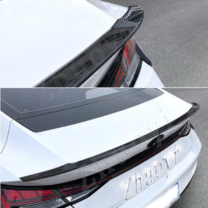 2023 nouveau sport aileron arrière lèvre de queue de canard pour Hyundai Elantra Fiber aspect carbone ABS aile voiture accessoires extérieurs 2020 2019 - Product Image 3