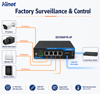 Commutateur PoE industriel 4 ports 100 Mbps, 1 port SFP Uplink, 120 W, rail DIN, IEEE802.3af/at, 44-57 VDC, capacité 1 Gbps, commutateurs réseau CCTV