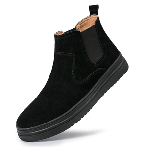 Fourniture Usine Bottines <span class=keywords><strong>Chelsea</strong></span> Mi-Hautes en Cuir Véritable Pur Imperméables LOGO Personnalisé pour Hommes - Product Image 2