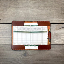 Tableau de bord de golf en cuir PU personnalisé, carnet d'enregistrement d'entraîneur de golf portable, tableau de bord de sport de plein air en cuir - Product Image 2