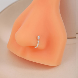 Charme à la mode sans Piercing cuivre incrusté Zircon pince-nez en forme de U faux anneau de nez femme pas de Piercing <span class=keywords><strong>beaux</strong></span> <span class=keywords><strong>bijoux</strong></span> de Piercing - Product Image 2