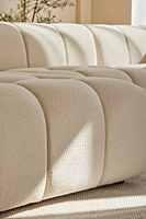 Canapé de salon combiné blanc européen Ensemble de canapés beige Canapé modulaire scandinave confortable en forme de L