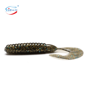 Leurre souple de pêche en eau douce KAL70 70mm 4.5g <span class=keywords><strong>Banshee</strong></span>, leurres artificiels type larve, odeur de vers, crevettes phosphorescentes, queue de pagaie - Product Image 6