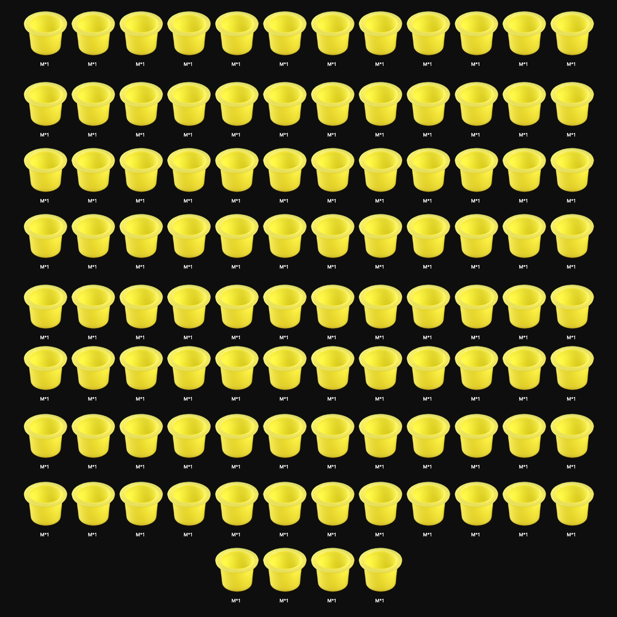 100Pcs M