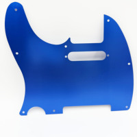 Placa Protectora Decorativa Antirrayas de Aleación de Aluminio Oxidado de 1.5MM y 8 Agujeros para Guitarra Eléctrica TL, Acabado Cepillado, Accesorios para Guitarra