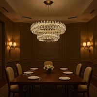 Nouveau Design Nordique Plafond Salon Lampes De Luxe K9 Cristal Moderne Grand Lustre De Luxe En Cristal Lumières