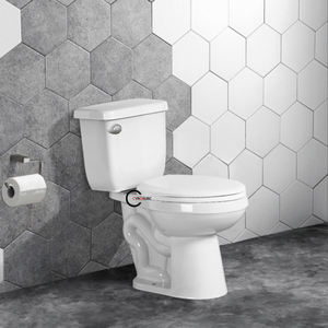 Inodoro de grado médico para discapacitados con inodoro de dos piezas de color blanco - Product Image 1