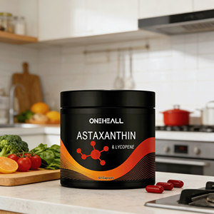 OEM/ODM 天然アスタキサンチンカプセル リコピン 最高の抗酸化サプリメント 肌の健康のためのアスタキサンチンカプセル - Product Image 5