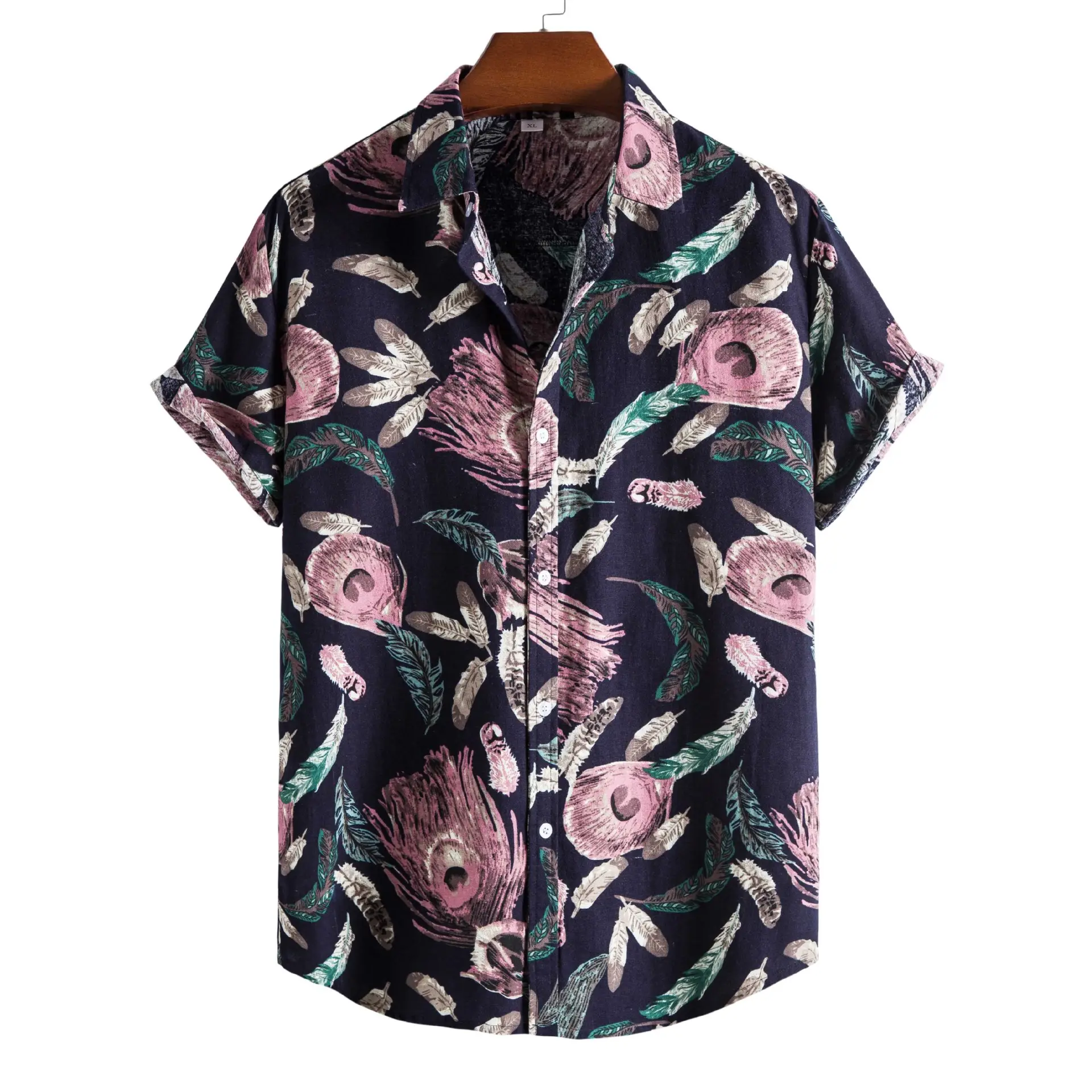 3D Printing Hawaiian Shirt Custom Beach Loose Men's Digital Printing Beach Shirt Customization