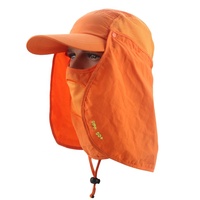 Chapeaux de soleil extérieurs de protection UV Couples chapeau de seau de pêche de seau de ficelle légère avec la couverture de visage et de cou pour les hommes