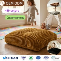Coussin de jeu sensoriel en mousse souple lavable avec housse en fausse fourrure et velours, personnalisable OEM, pour enfants autistes, pour l'escalade et le saut