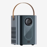 Projecteur intelligent Android 4K portable, vidéoprojecteur LCD, microprojecteur WiFi avec haut-parleurs intégrés pour la maison et l'extérieur