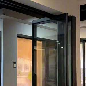 أبواب منزلقة عصرية بسيطة مقاومة للماء مخصصة من سبائك الألومنيوم والزجاج قابلة للطي مع سطح نهائي للفيلات - Product Image 6