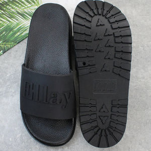 Nouveaux produits 2024 en gros nom de marque personnalisé logo 3D diapositives hommes pantoufles sandales bulle diapositives noir blanc - Product Image 2