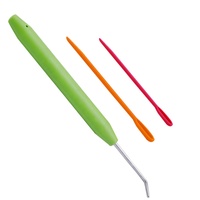 Kit de crochets en plastique et en acier pour tricot et crochet avec aiguille à coudre manuelle en plastique