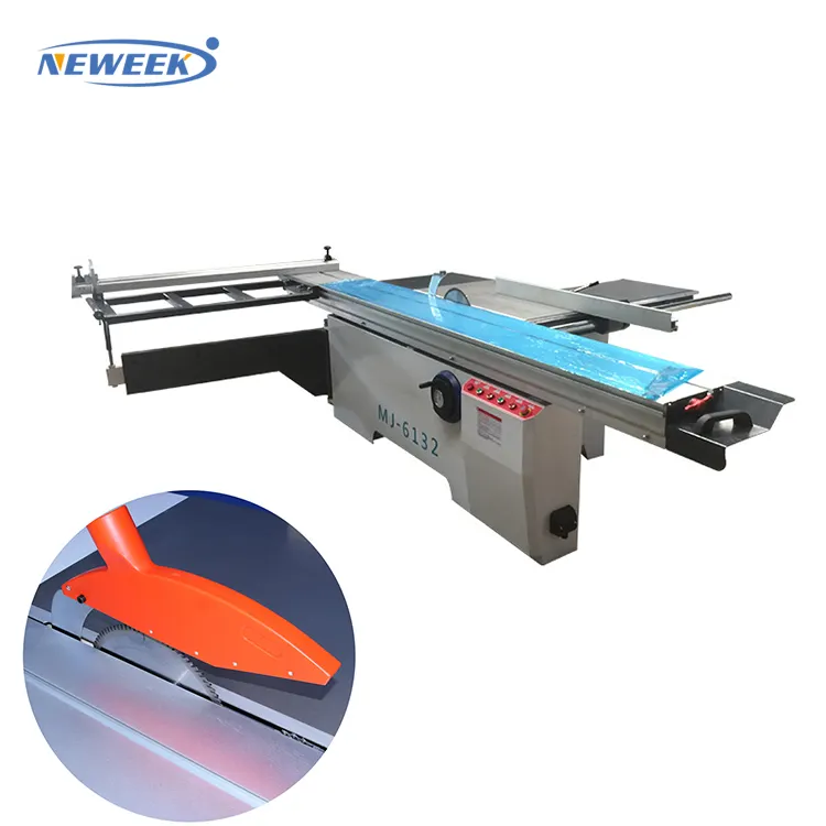NEWEEK 45/90 degree Sliding Table Precision Panel Saw Machine Industrial Wood Saws for Woodworking Plywood Wood Cutting Plywood