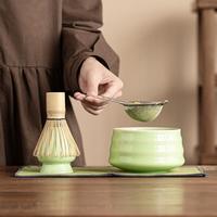 Ensemble de thé matcha en céramique écologique de qualité alimentaire, style minimaliste moderne, avec boîte cadeau et outil simple pour le thé matcha