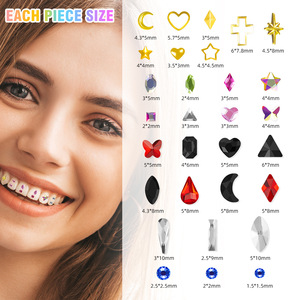 Dental Jewellery <b>Kit</b> 12-Compartment Flatback <b>Gems</b>, Mixed Shape Crystals for Tooth <b>Gems</b>, Nail <b>Art</b> & Craft Wholesale - Product Image 2