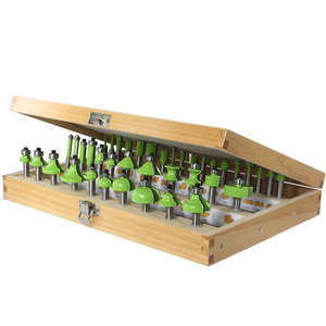 8 mét Shank 40 cái Router bit thiết lập cao preccision K10 Carbide Tipped gỗ Cutter <span class=keywords><strong>Set</strong></span> 2 sáo gỗ trường hợp gói - Product Image 1