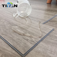 Plancher en vinyle de luxe imperméable noir SPC, épaisseur 6,5 mm, 6 mm, vinyle plastique, plancher SPC pour intérieur