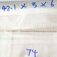 Nut Gitar 6 Senar 42.1x3x6mm, Pengganti Tulang Sapi Alami, Dilengkapi Slot, Tahan Lama, Memperbaiki Jarak Senar