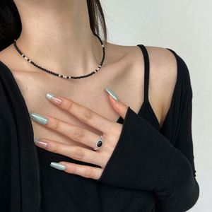Dylam Wholesale Elegant Design S925 <b>Silver</b> Oval Black White Onyx Main Stone Frosted <b>Adjustable</b> Open Jewelry <b>Ring</b> - Product Image 6