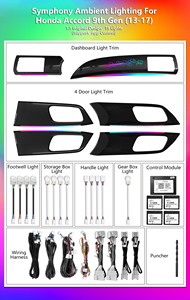 Actualización de Iluminación Ambiental Interior LED Tipo Sinfonía para Honda Accord 9a Gen 2013-2017, Tira de Atmósfera, Accesorios de Decoración - Product Image 4